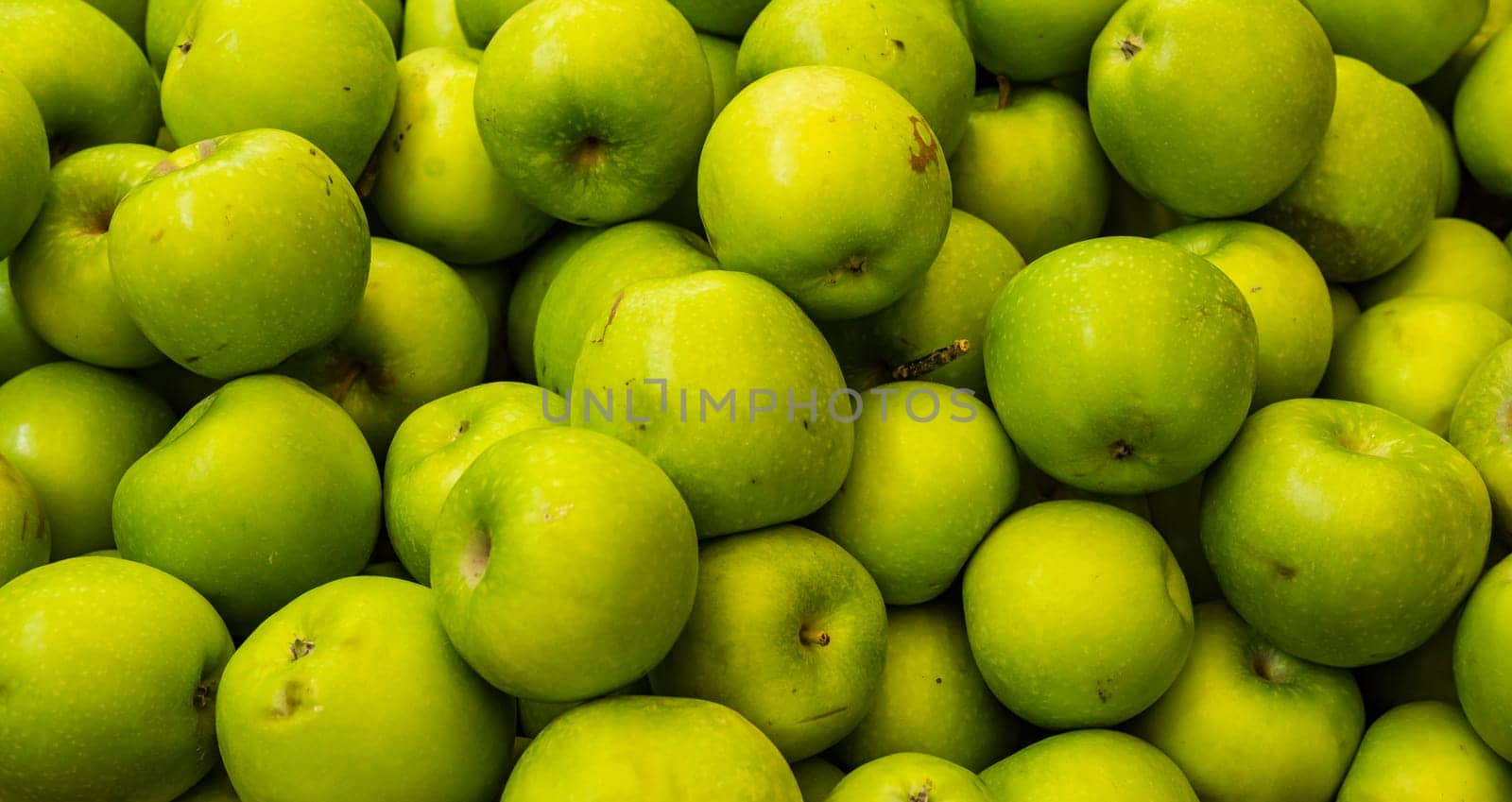 fresh ripe green apples background by jackreznor