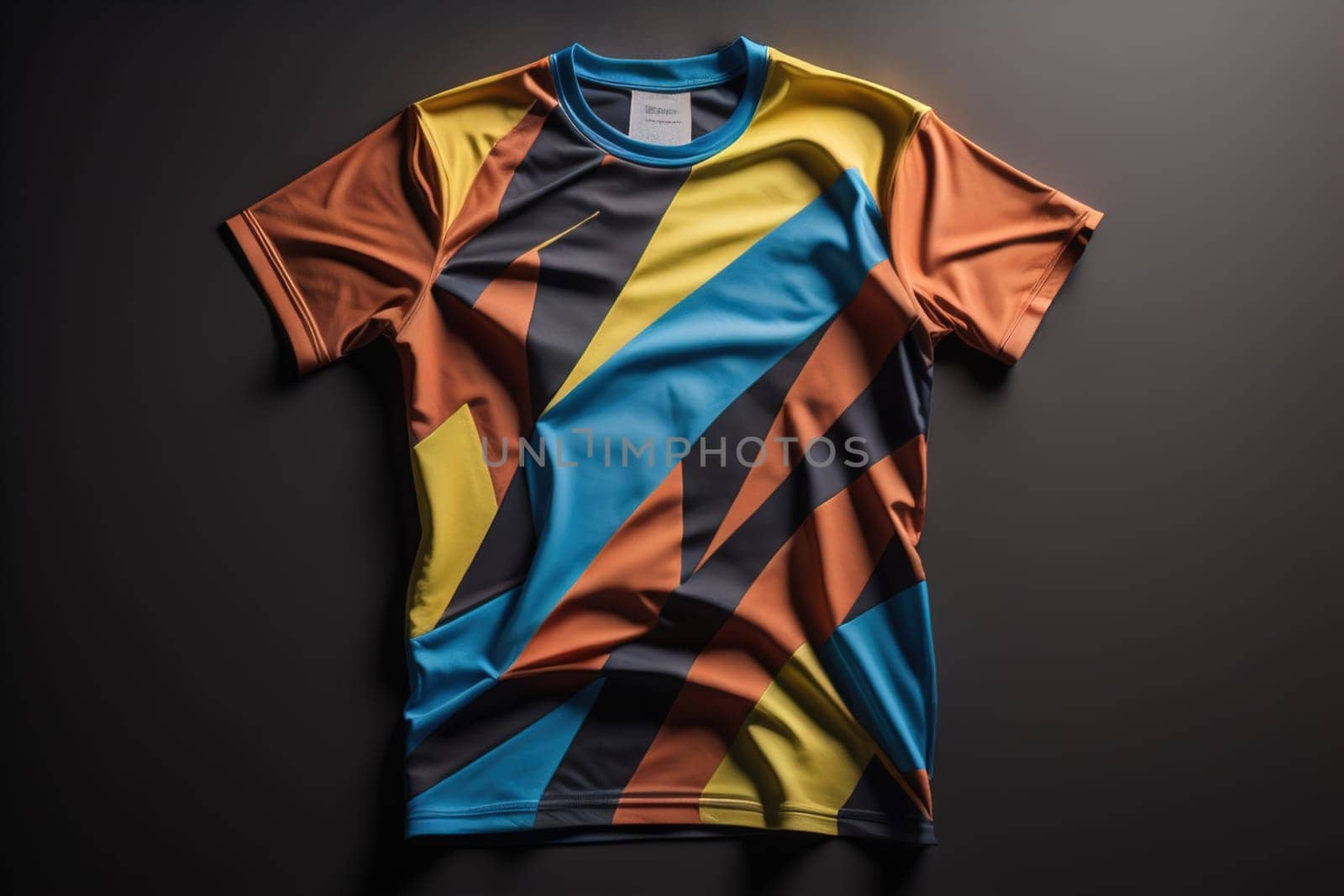 t-shirt on a mannequin, isolated on gray background. ai generative by sanisra