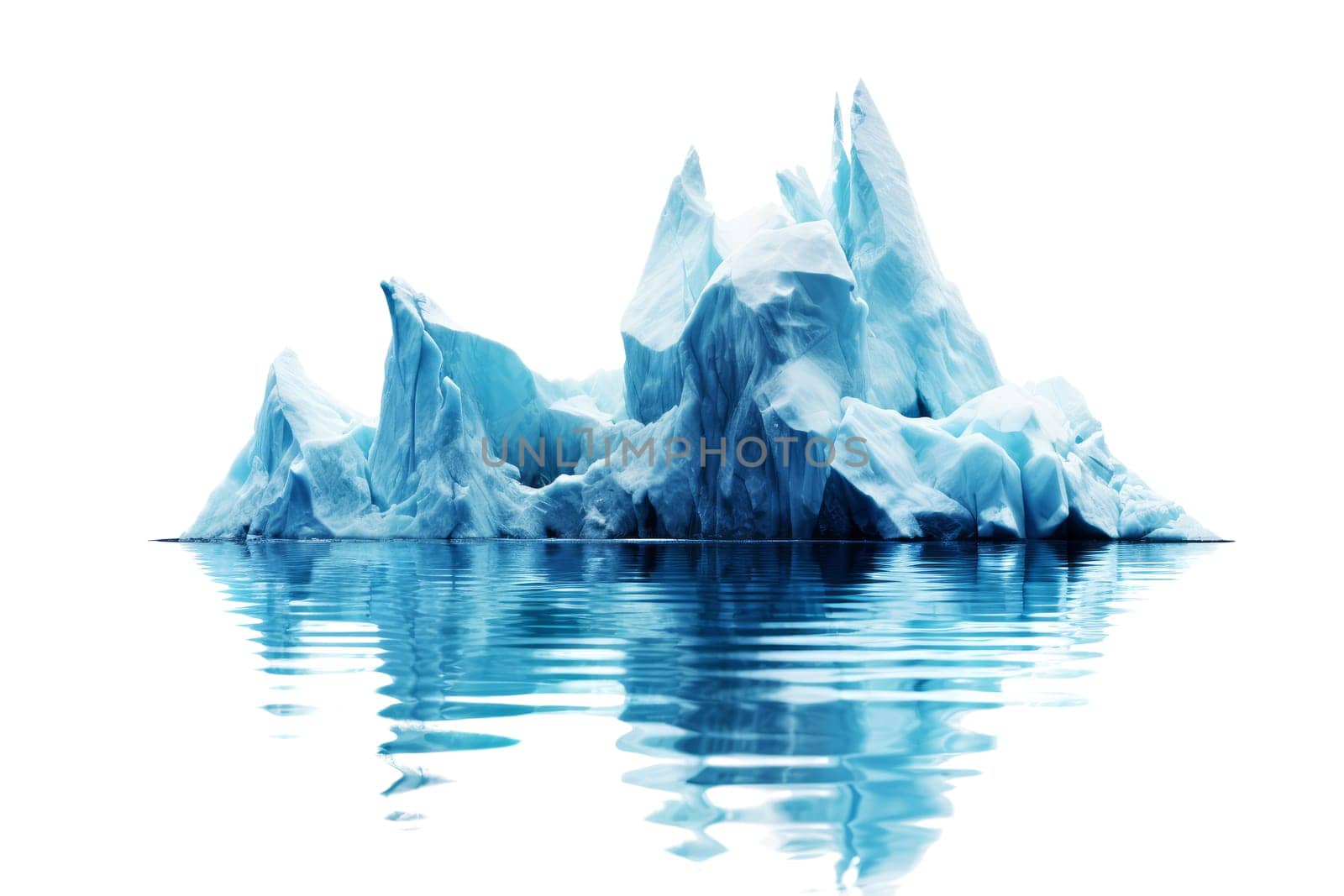 Huge iceberg isolated on white background by andreyz