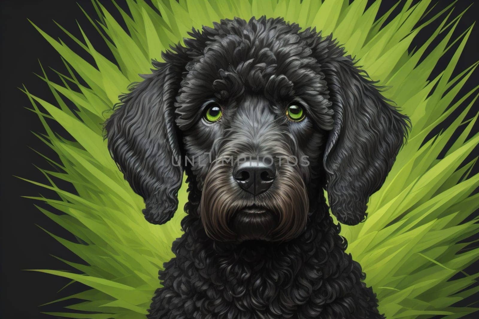 Portrait of a beautiful black dachshund puppy on a solid color background. ai generative