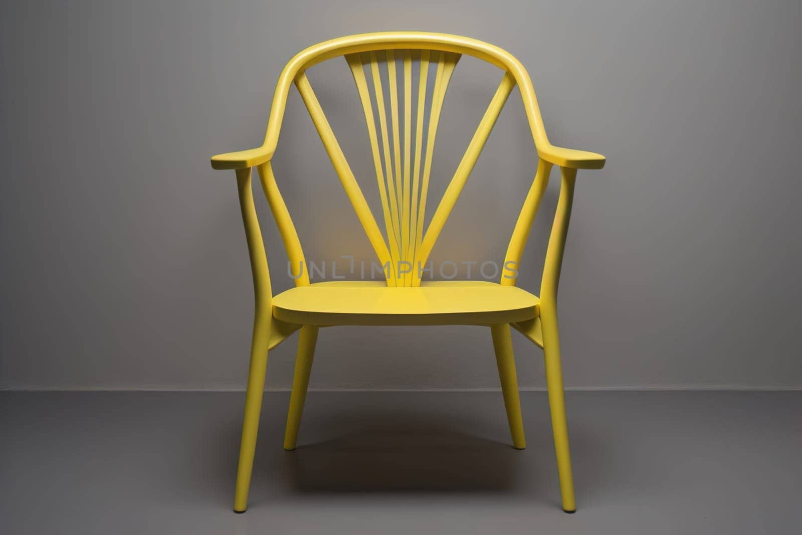 Wooden chair in the room. ai generative