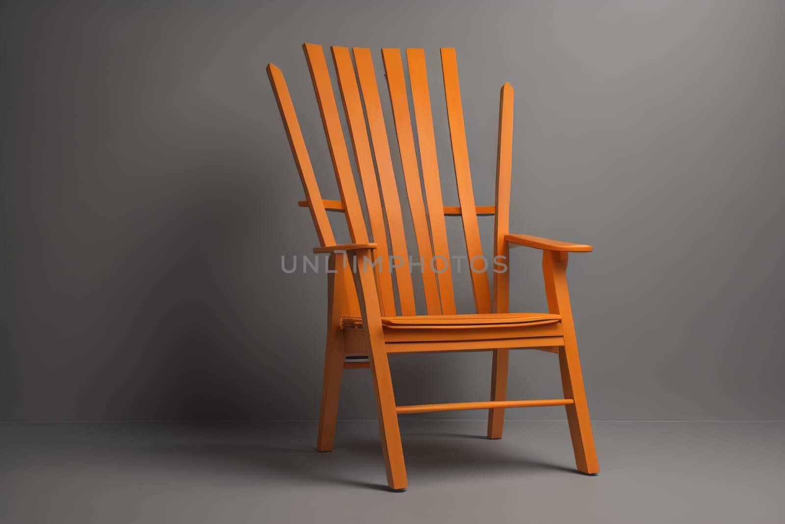 Wooden chair in the room. ai generative