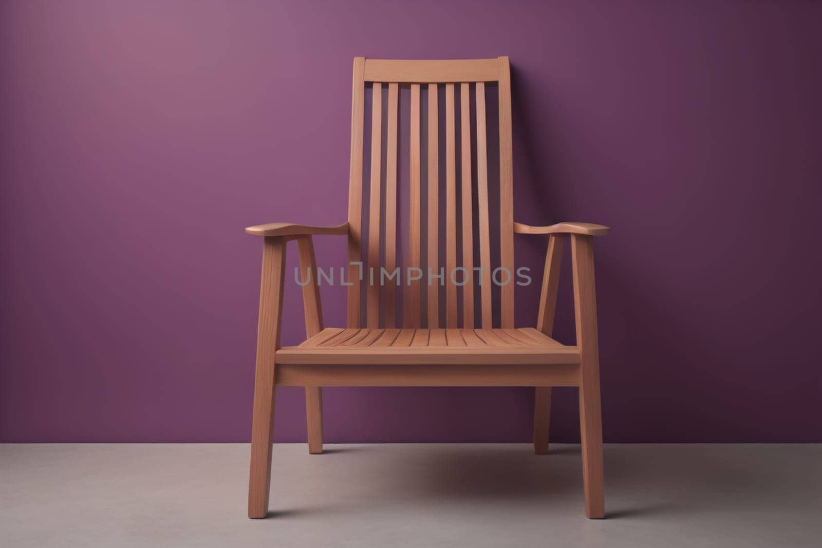 Wooden chair in the room. ai generative