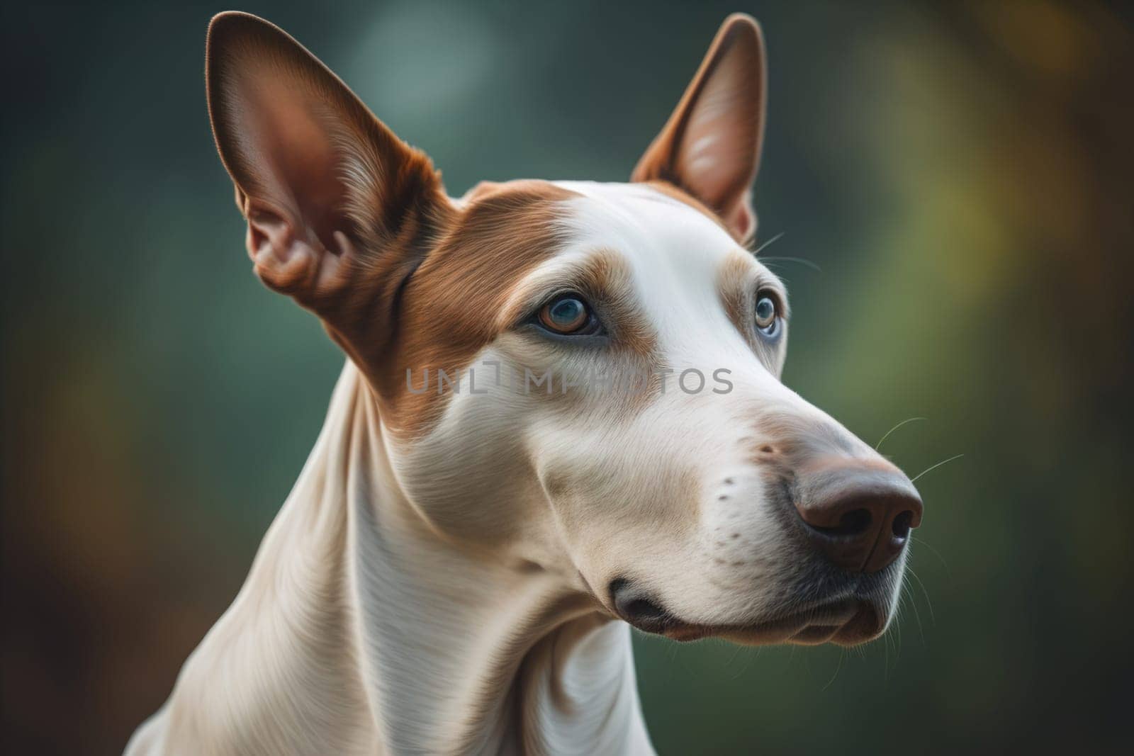 White labrador retriever dog portrait on a solid color background. Studio shot. generative ai