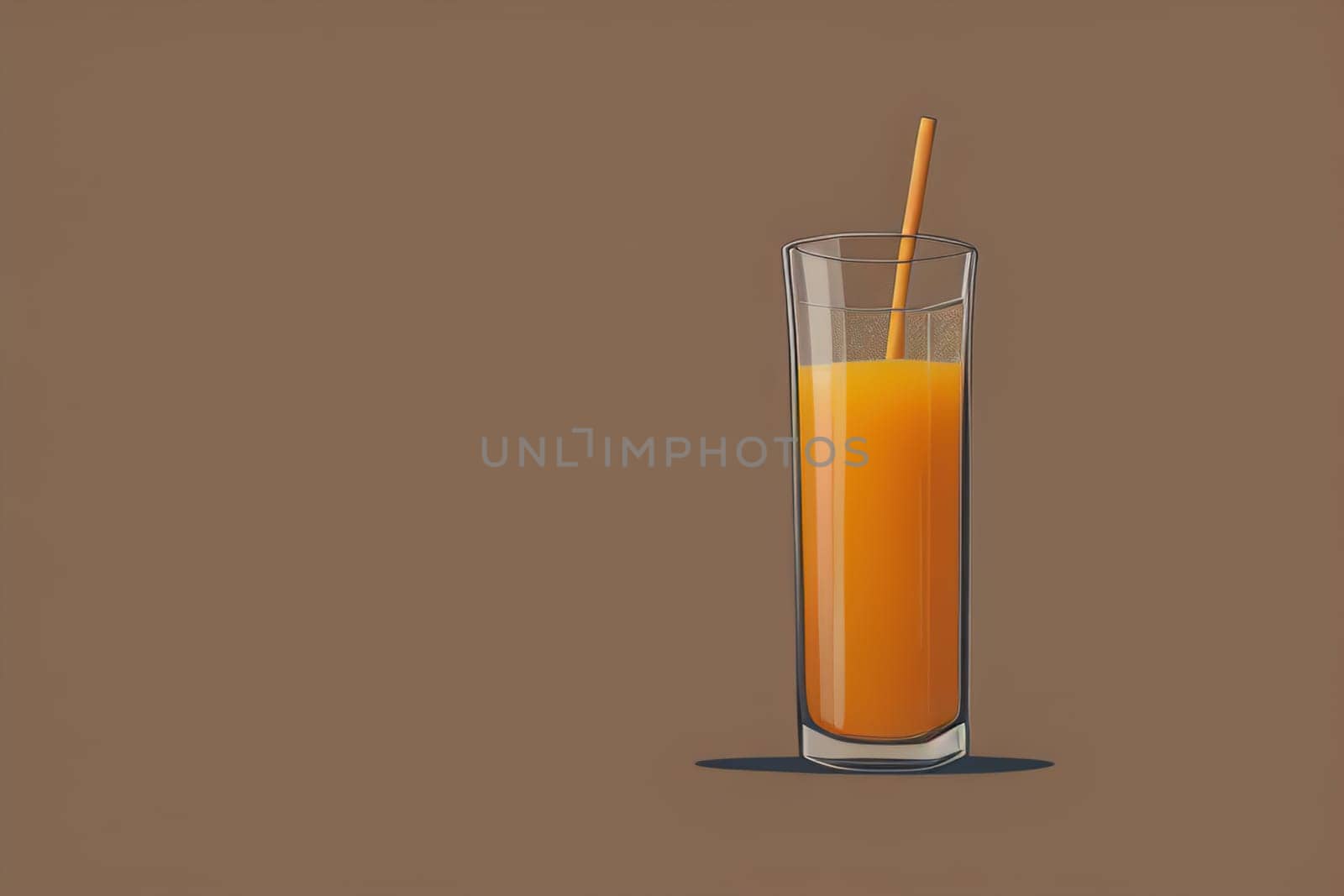 Glass of orange juice and fresh orange fruits. ai generative