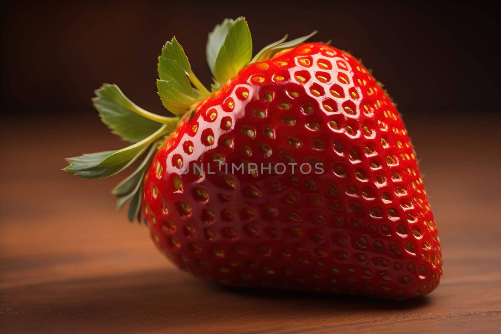 Fresh strawberries on a solid color background. generative ai