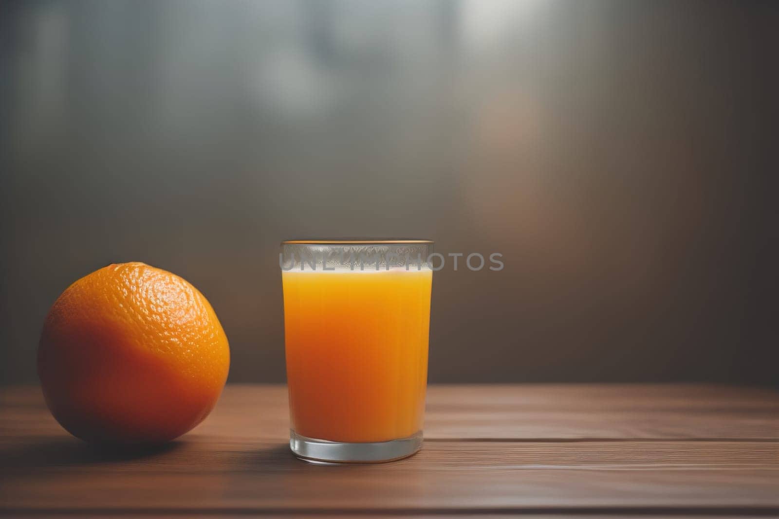 Glass of orange juice and fresh orange fruits. ai generative by sanisra