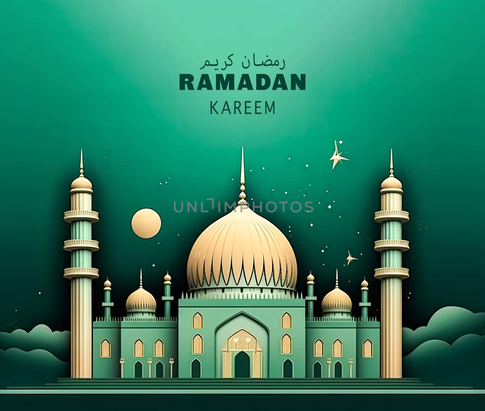 a radiant symbol of Ramadan Mubarak by Alla_Morozova93