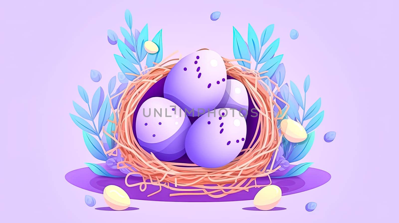 Easter joy, A vibrant basket overflows with colorful eggs a festive scene capturing the spirit of celebration and the essence of spring