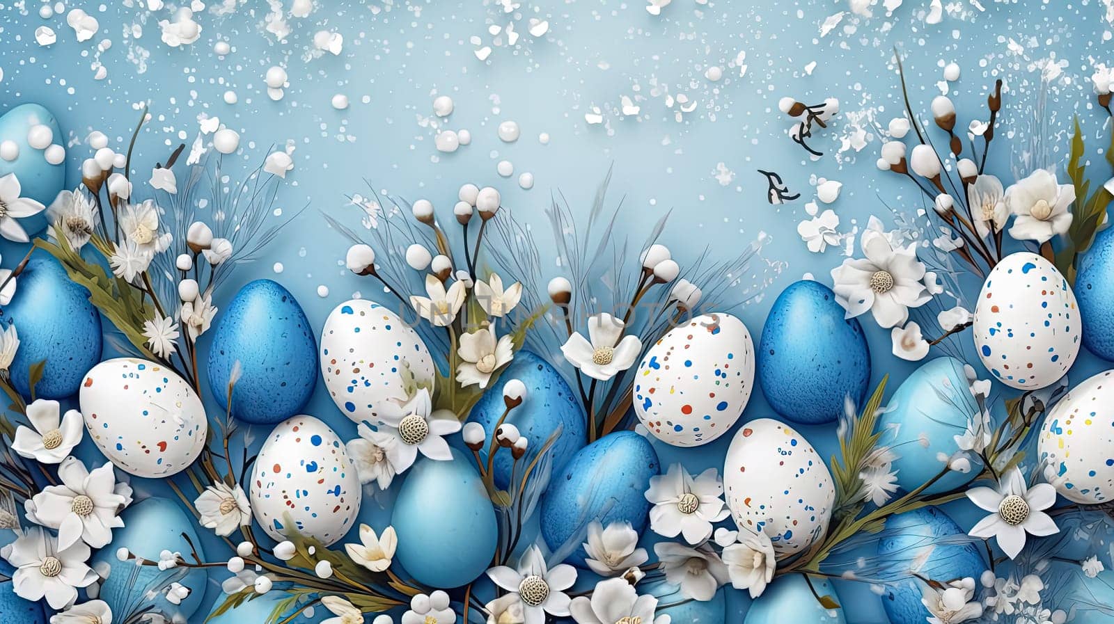 Easter bliss, Basket filled with eggs, radiating happiness a vibrant illustration embodying the spirit of celebration and the joyous arrival of spring