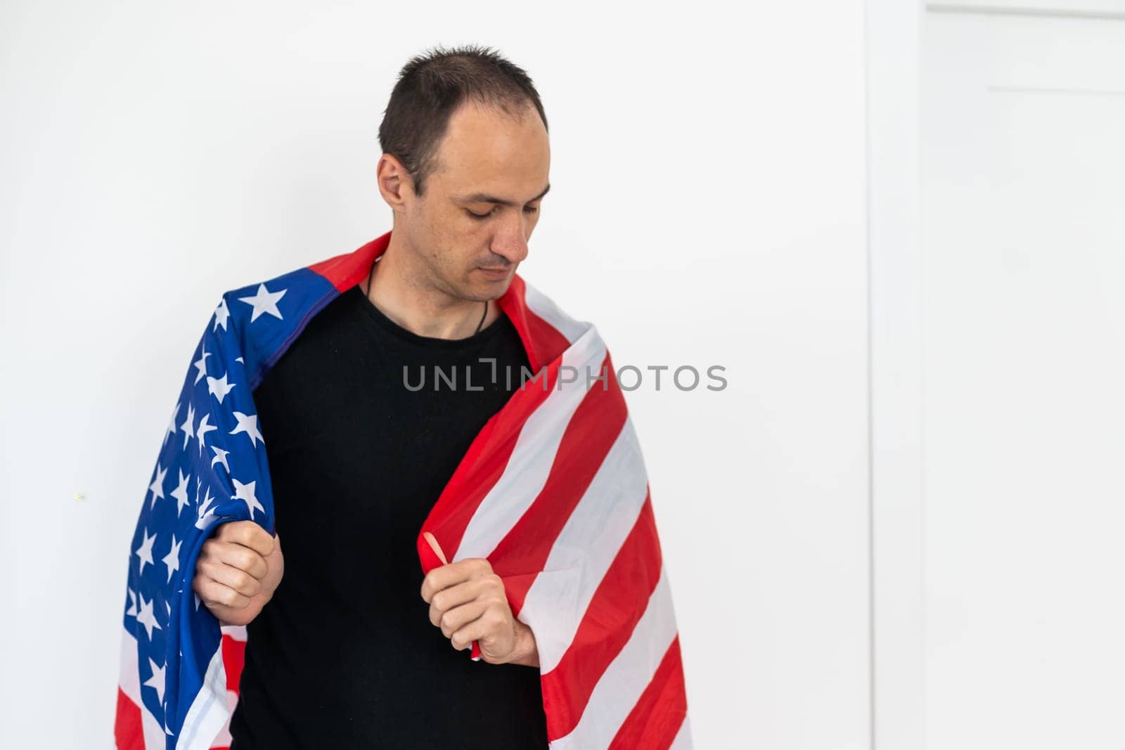 Man holding flag and posing for photoshoot by Andelov13