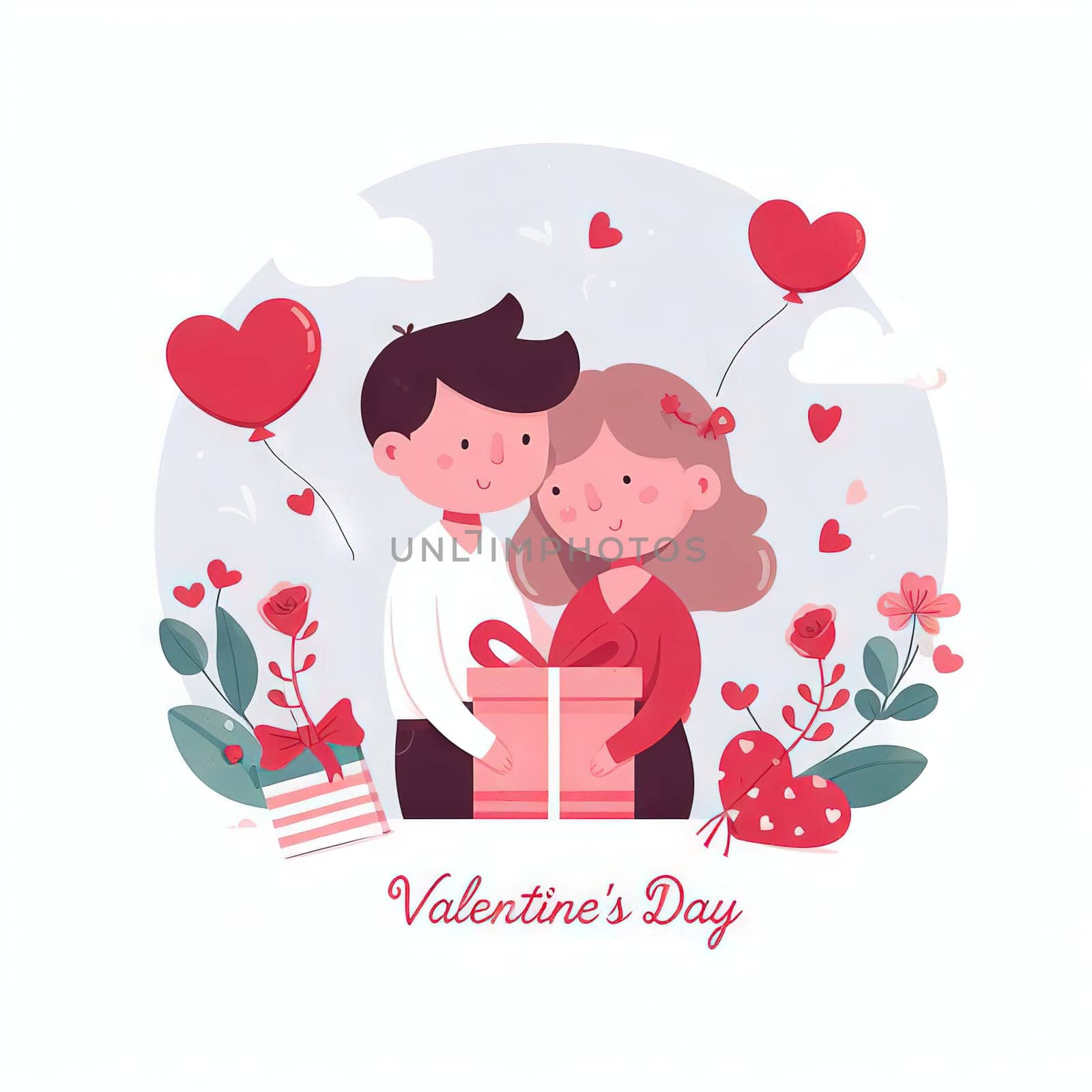 Valentine's Day poster background, suitable for poster, flyer, greeting. by EkaterinaPereslavtseva