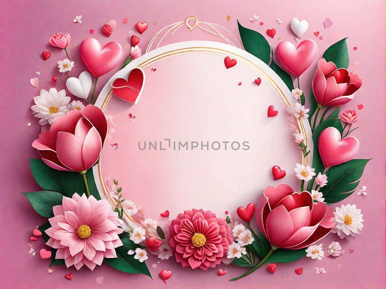 Horizontal banner pink. Place for text. Happy Valentine's Day sale or voucher by EkaterinaPereslavtseva