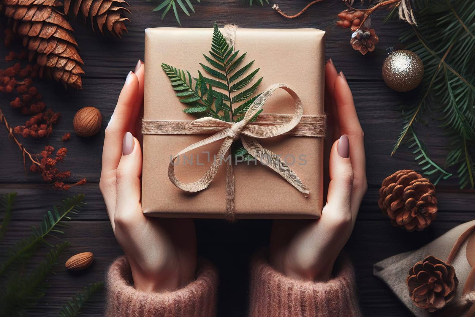 Woman hands holding gift box for special event. Valentines day, Christmas, Birthday concept.