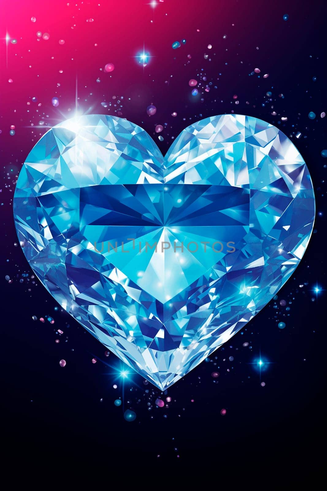 heart shaped gemstone. Generative AI, by yanadjana
