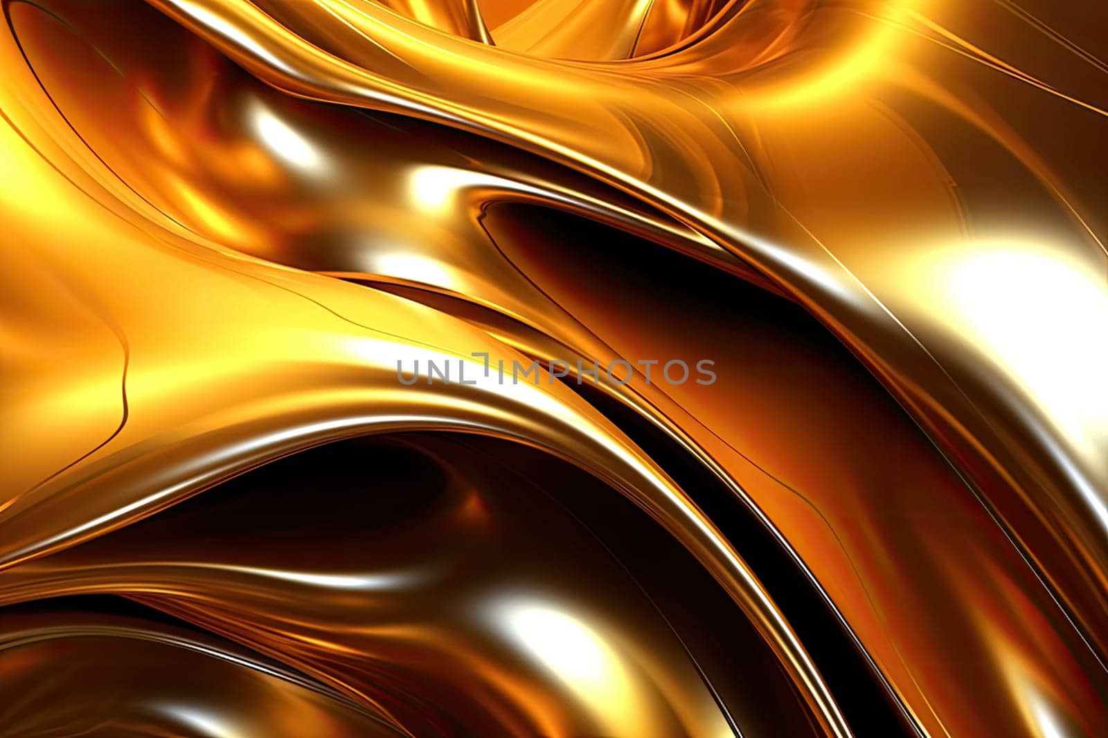 Gold background or texture and gradients shadow. AI Generative