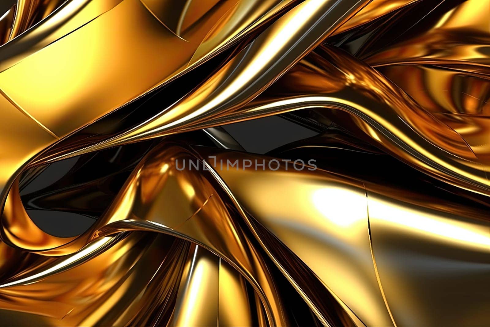 Gold background or texture and gradients shadow. AI Generative. by Benzoix