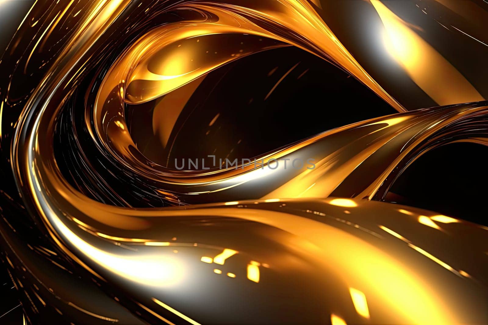 Gold background or texture and gradients shadow. AI Generative. by Benzoix