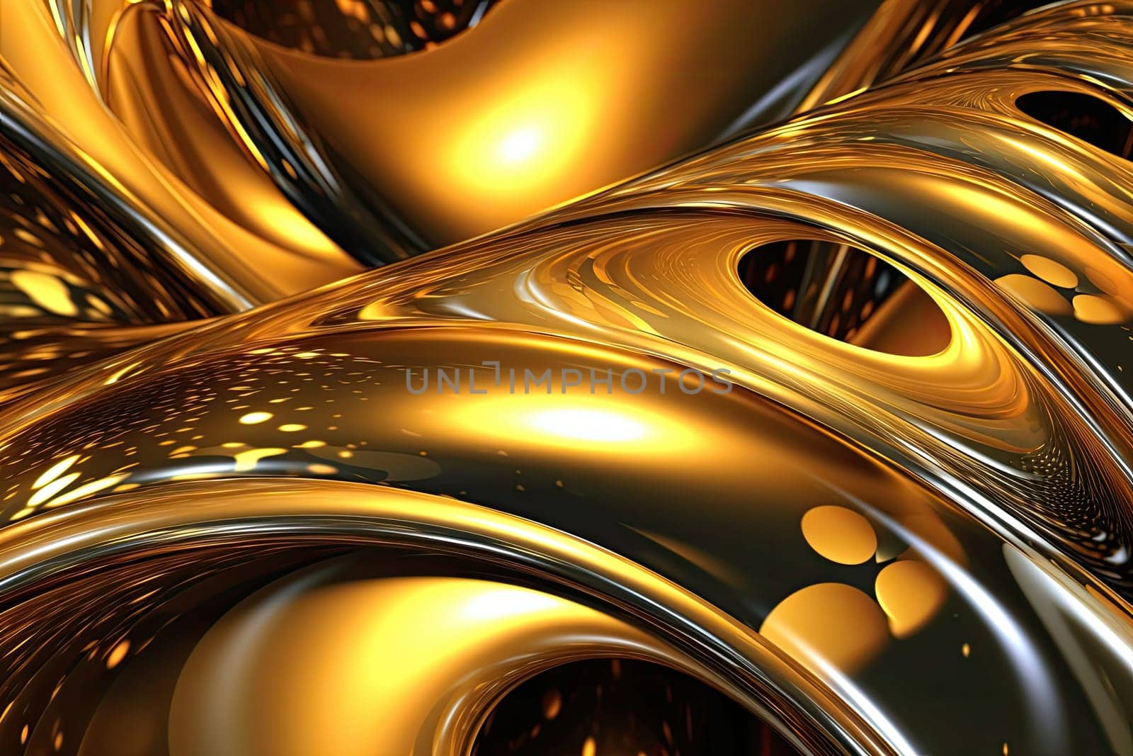 Gold background or texture and gradients shadow. AI Generative. by Benzoix