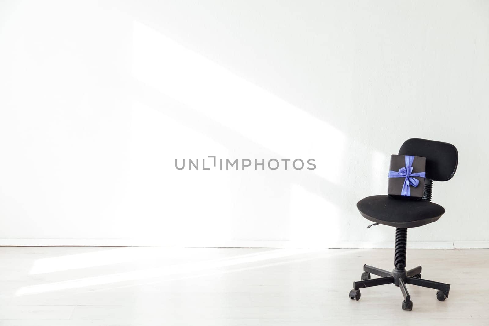 office chair in the interior of the office without people