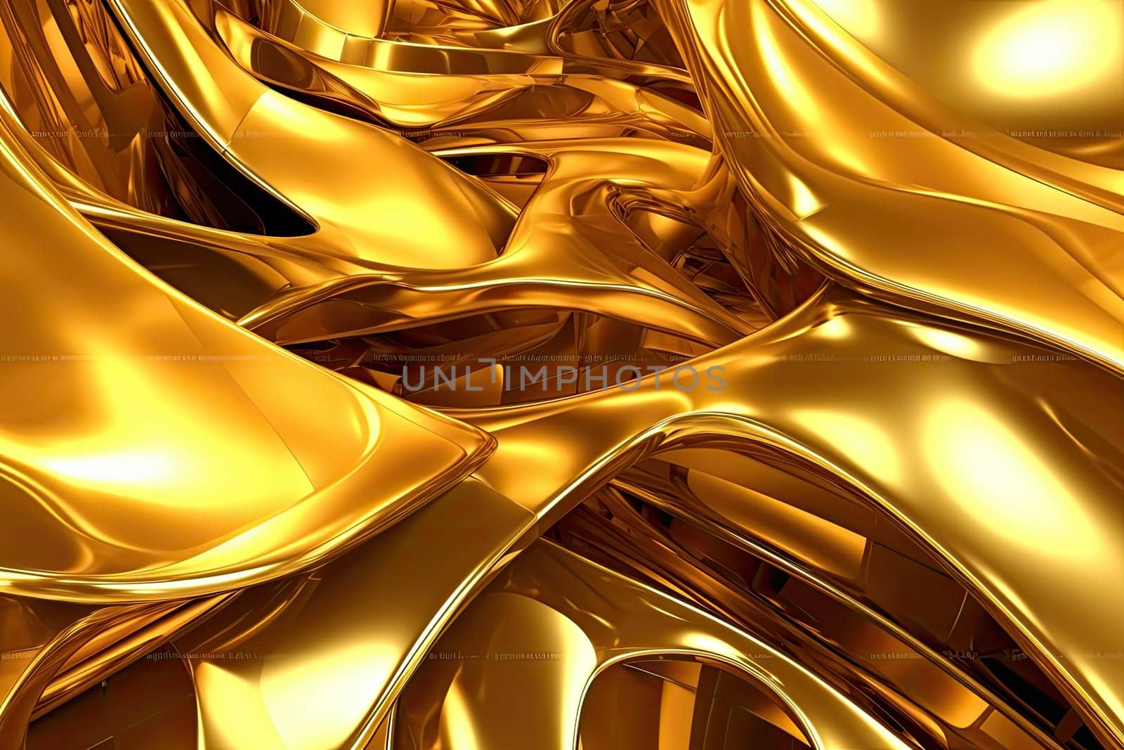 Gold background or texture and gradients shadow. AI Generative. by Benzoix