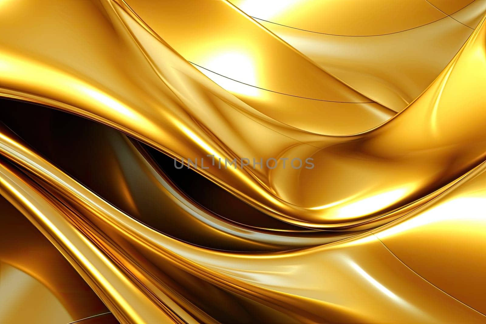 Gold background or texture and gradients shadow. AI Generative. by Benzoix