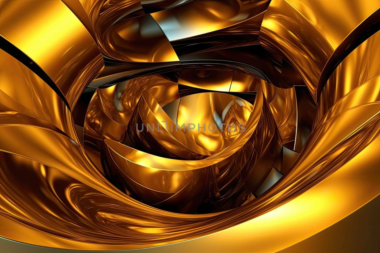 Gold background or texture and gradients shadow. AI Generative. by Benzoix