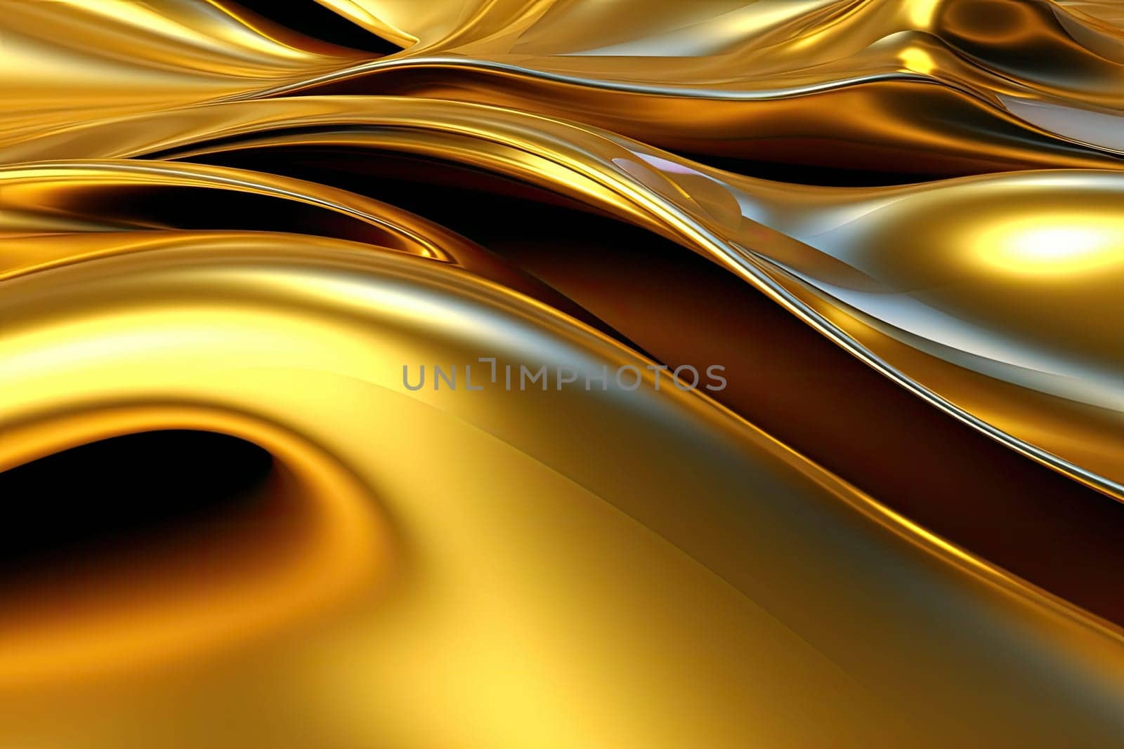 Gold background or texture and gradients shadow. AI Generative. by Benzoix