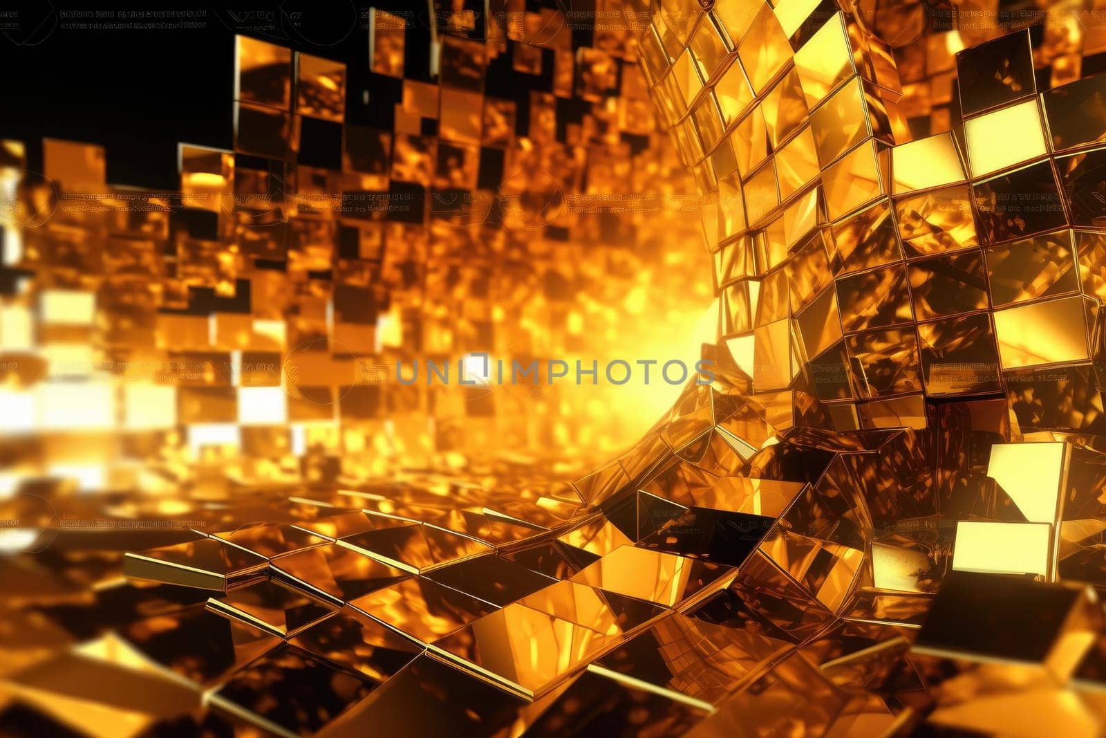 Gold background or texture and gradients shadow. AI Generative. by Benzoix