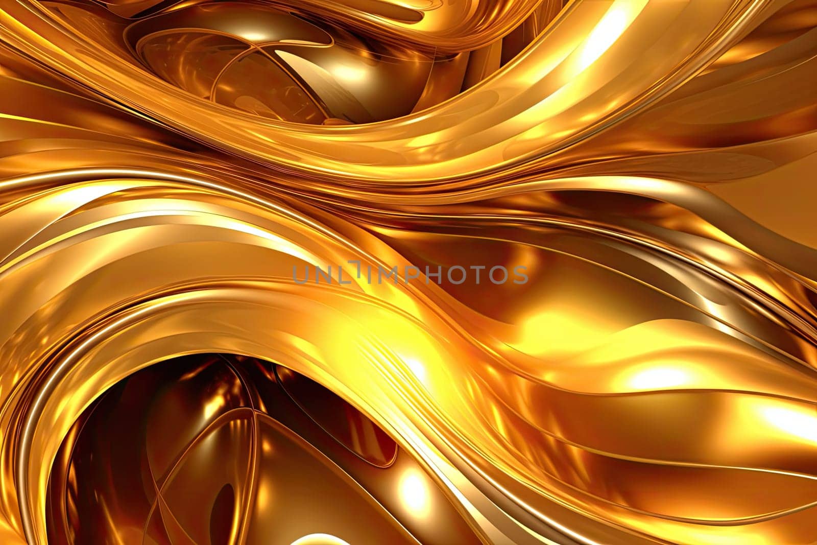 Gold background or texture and gradients shadow. AI Generative. by Benzoix