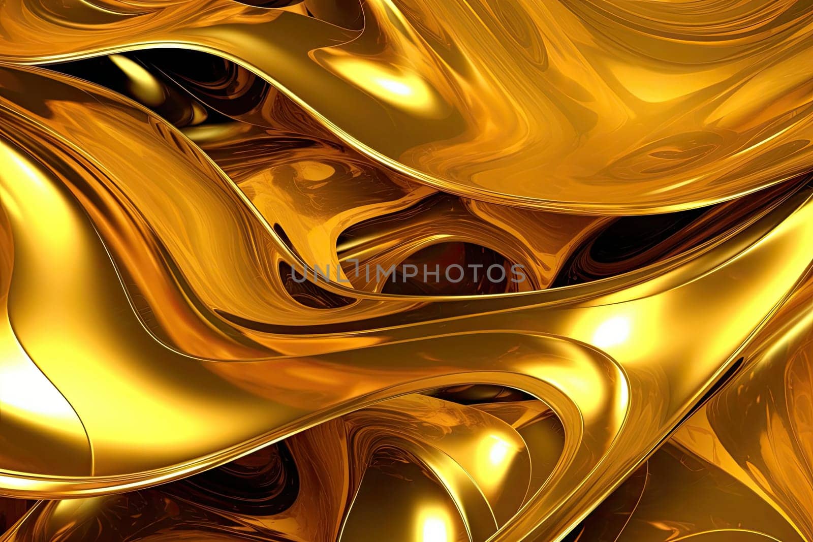 Gold background or texture and gradients shadow. AI Generative. by Benzoix