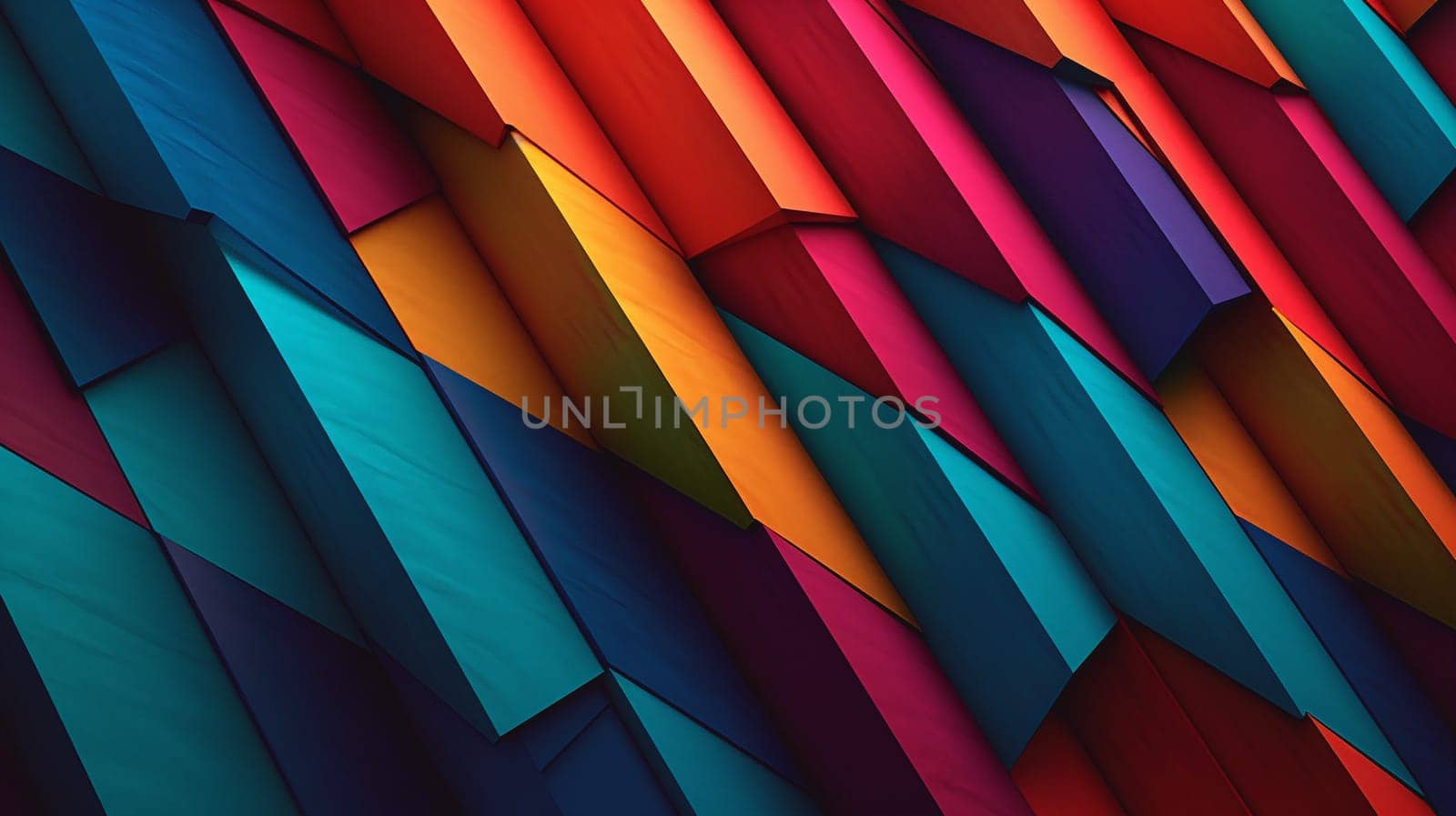 A colorful wall with abstract colored shapes by chrisroll