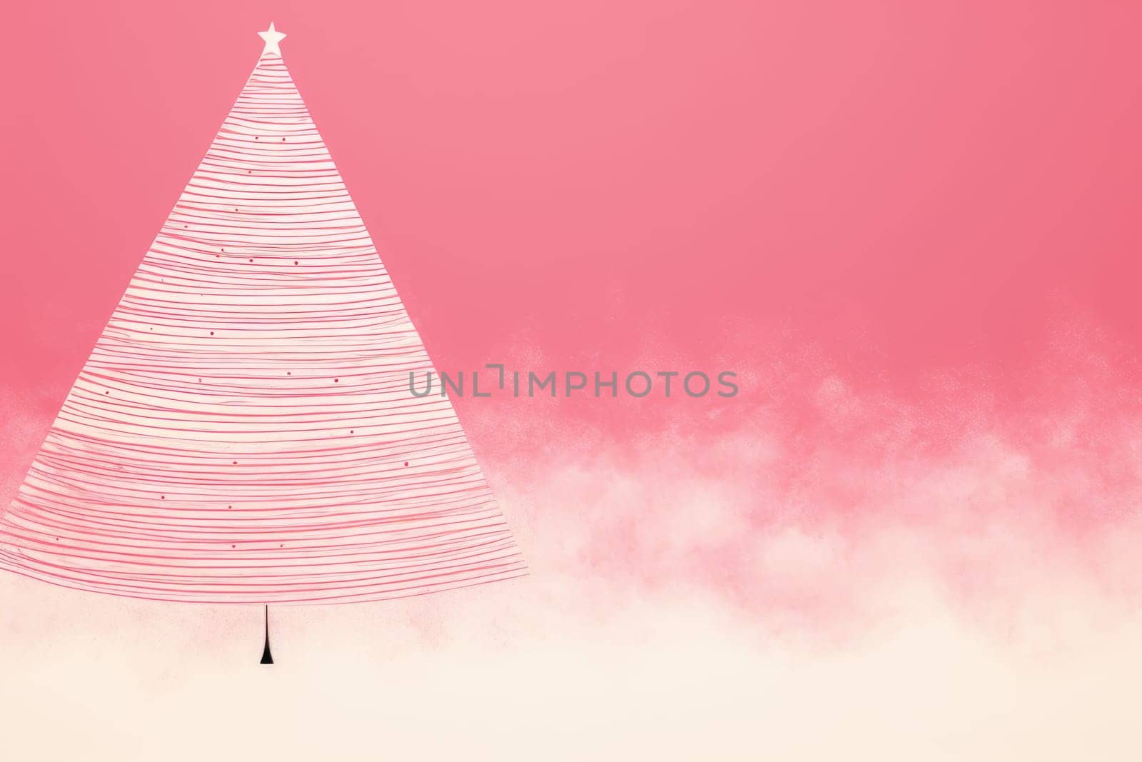 Creative art Christmas tree hand drawing style comeliness by biancoblue