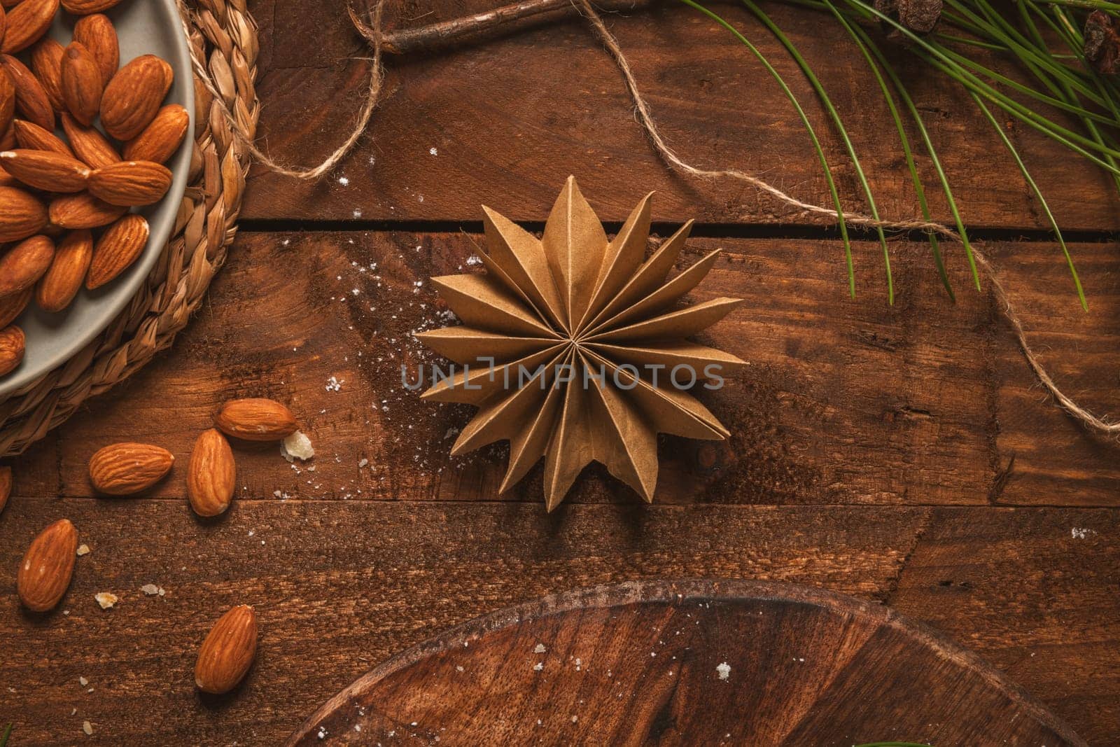 Wooden background with Christmas motifs by homydesign