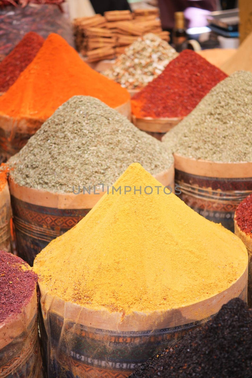 Traditional spices market in istanbul .,