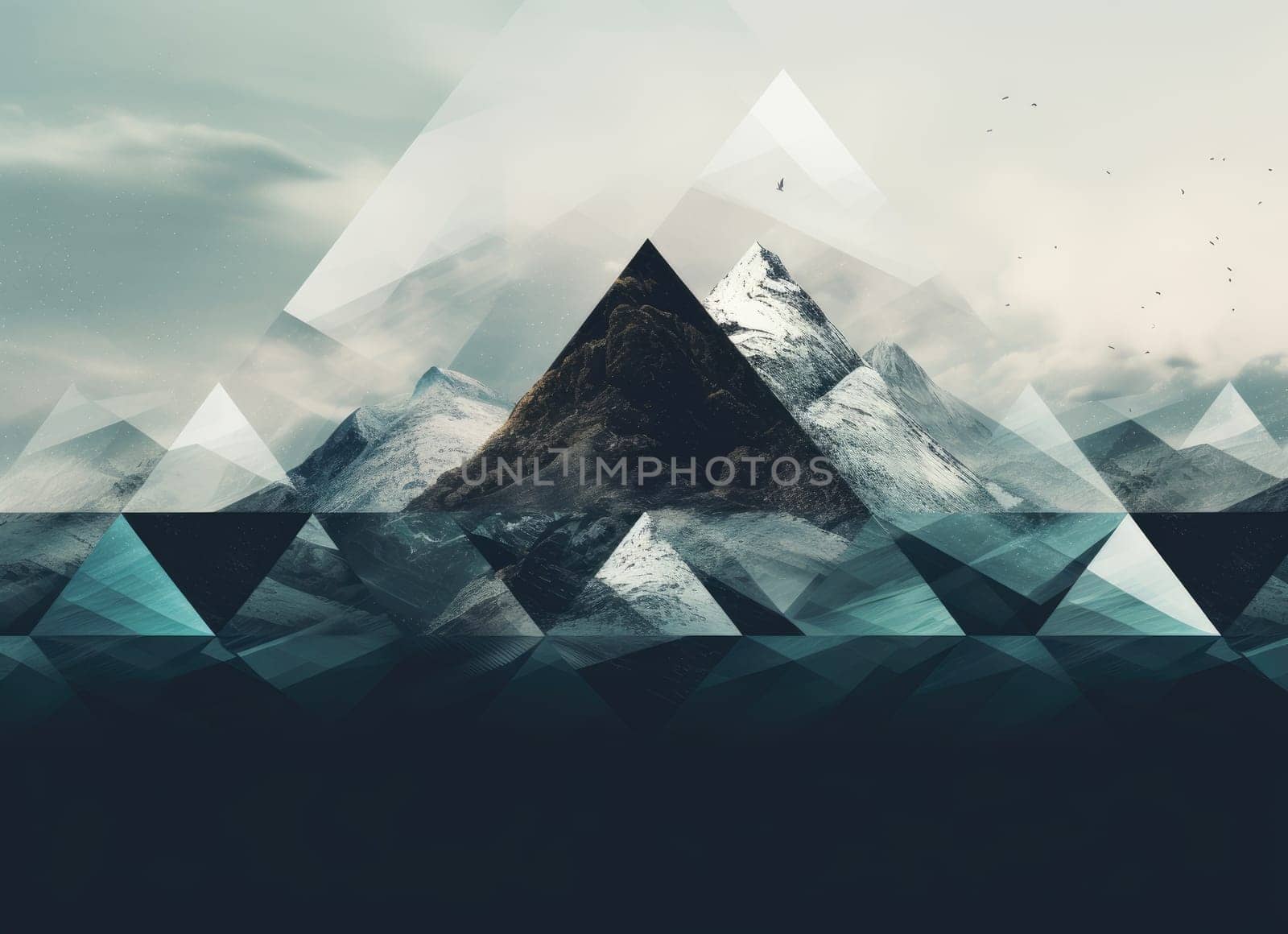 abstract ocean background with geometry shapes and water waves tide comeliness