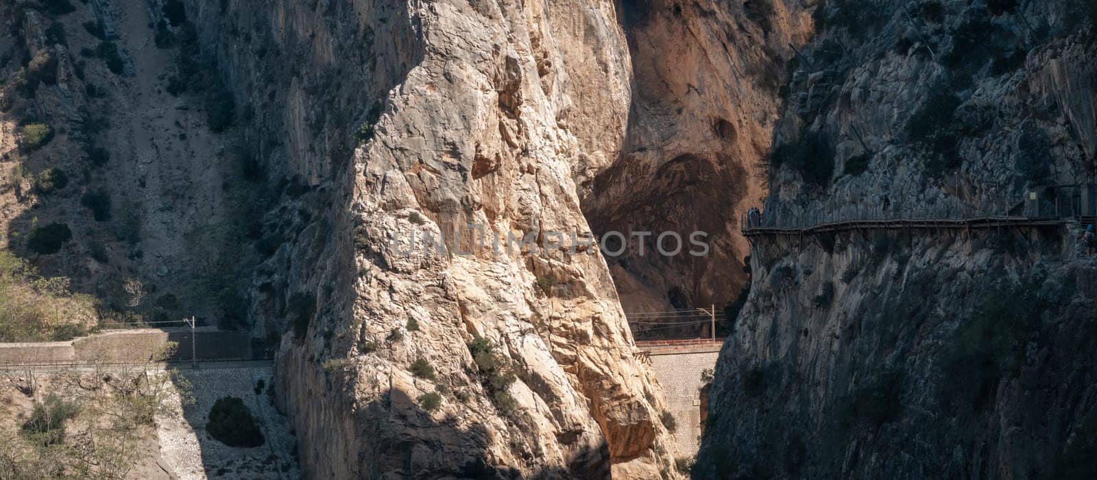 Tourists Exploring the Majestic Caminito del Rey Canyons and Trails by FerradalFCG
