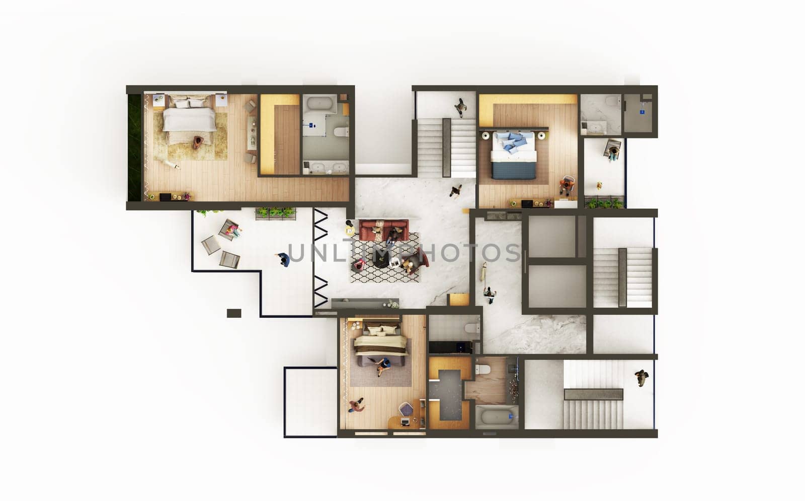 4 bedroom Duplex Apartment typical floor plan 2 by shawlinmohd