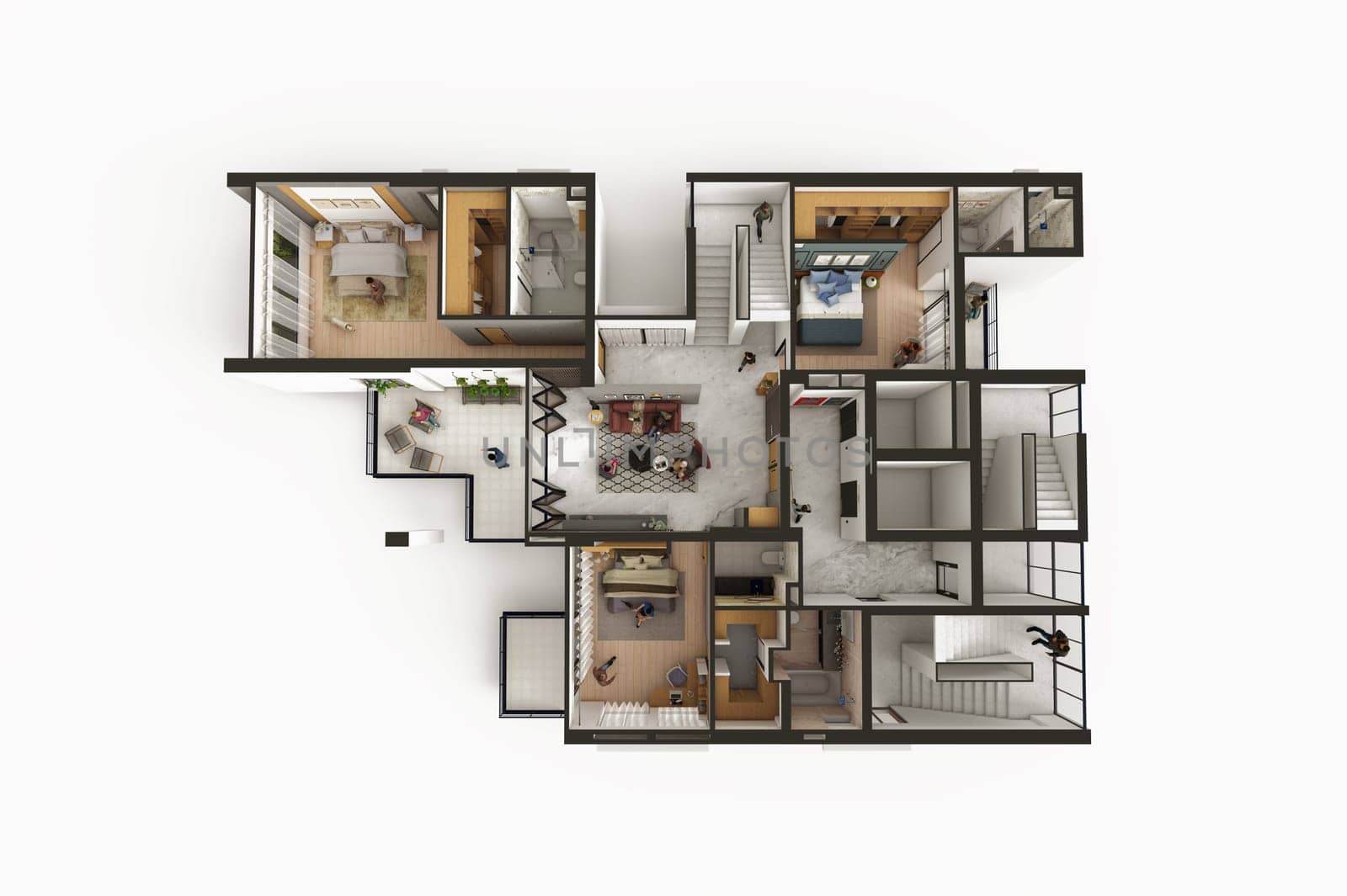 4 bedroom Duplex Apartment typical floor plan 2 by shawlinmohd