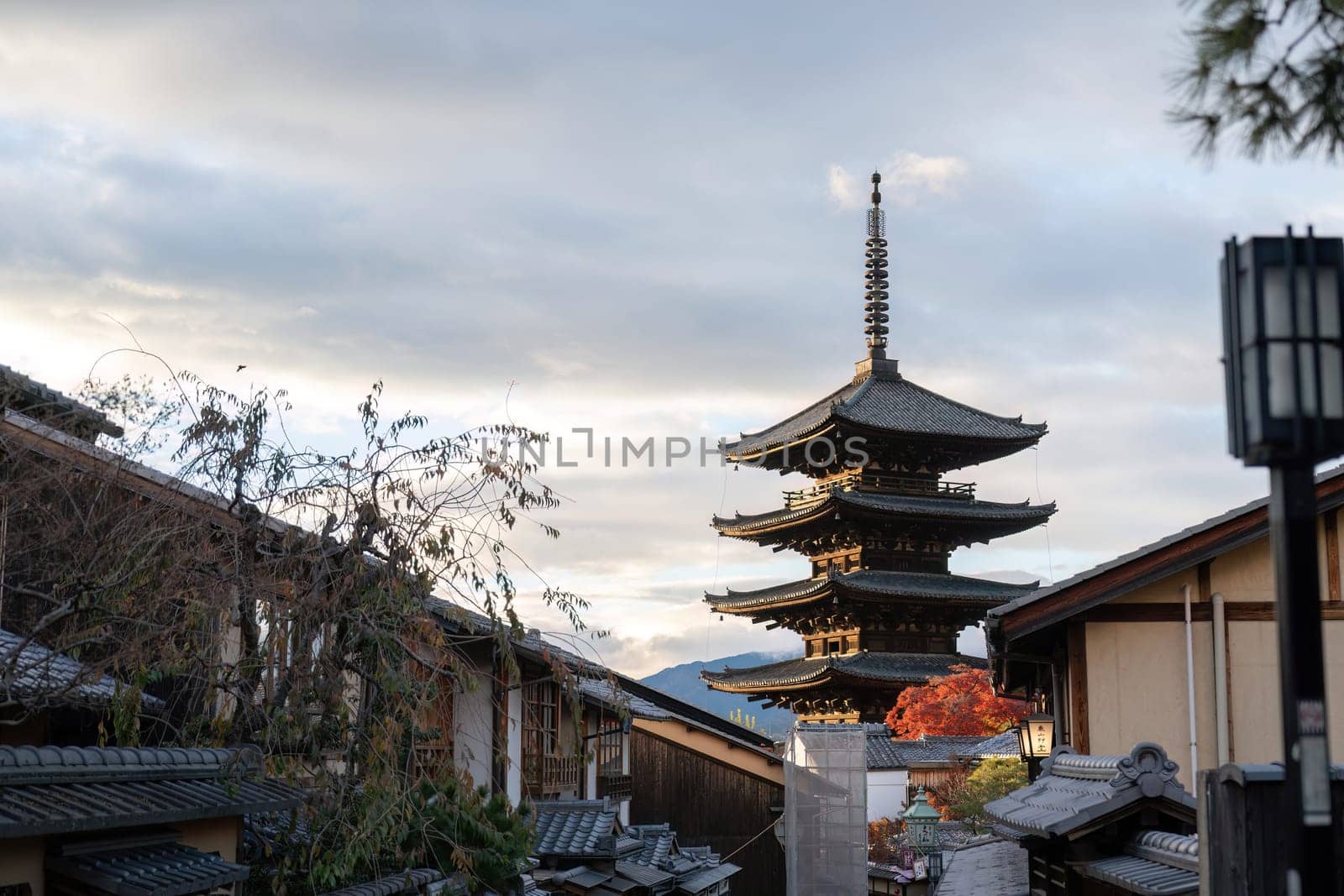 Kyoto, Japan cityscape in Higashiyama historic district.