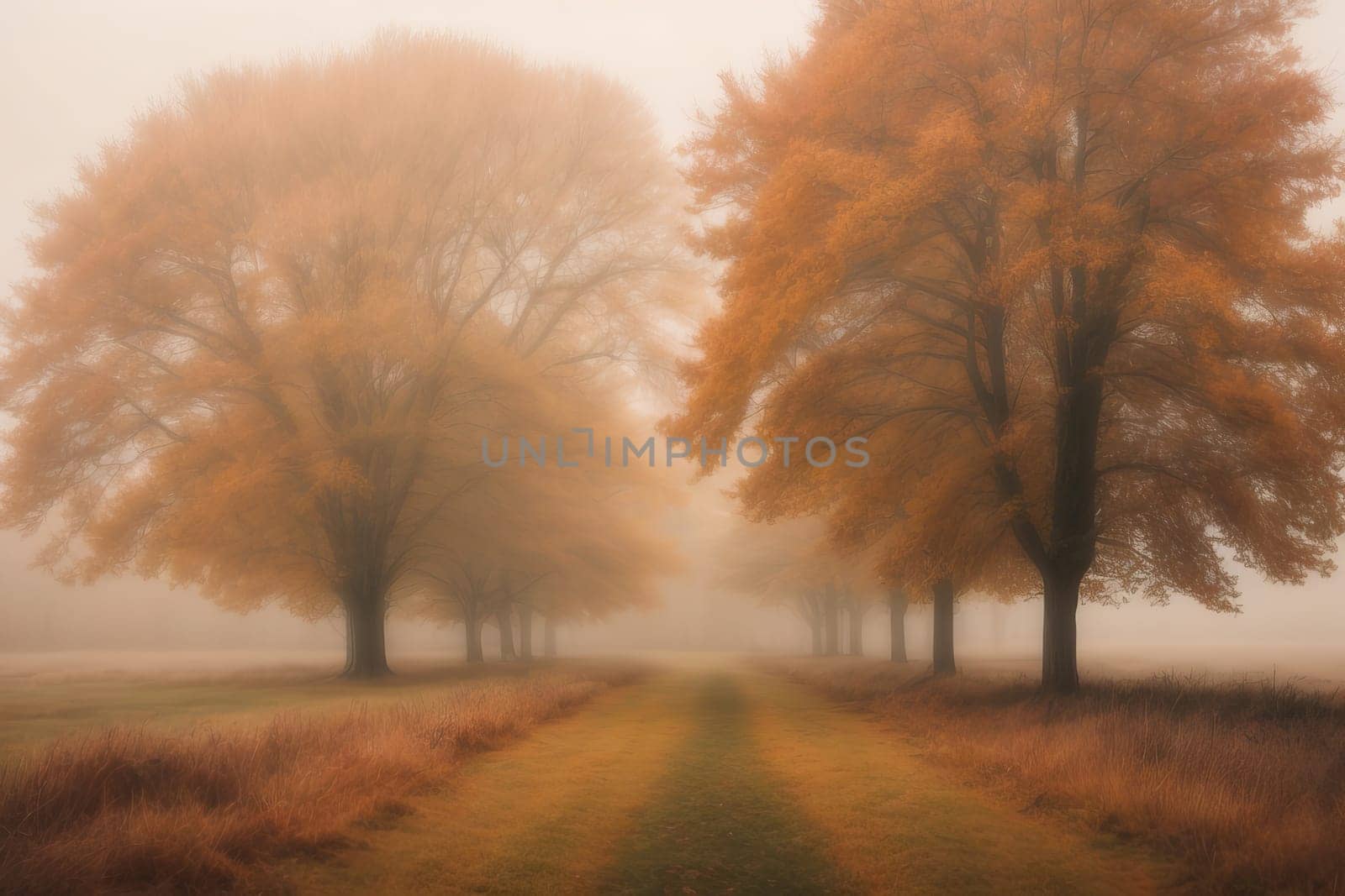 Autumn landscape in yellow tones by applesstock