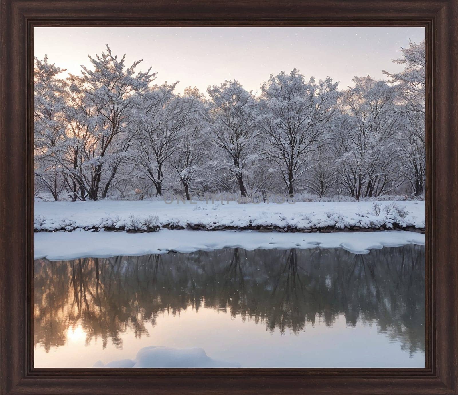 Beautiful winter landscape. High quality photo