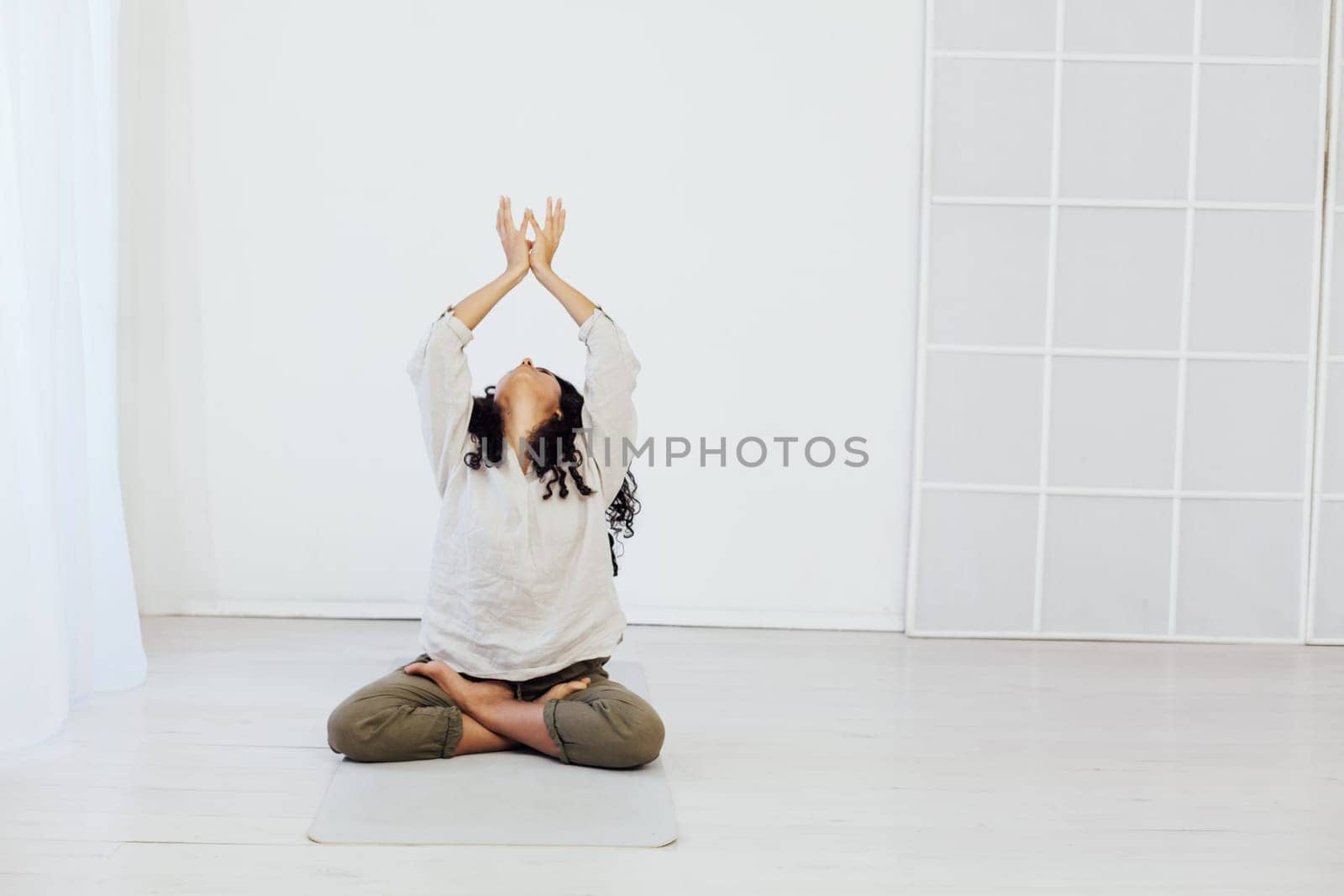 woman yoga asana gymnastics body flexibility