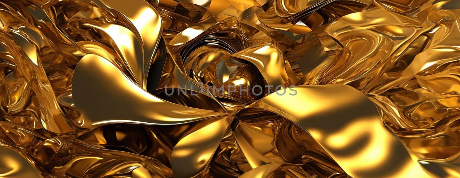 Gold background or texture and gradients shadow. AI Generative. by Benzoix