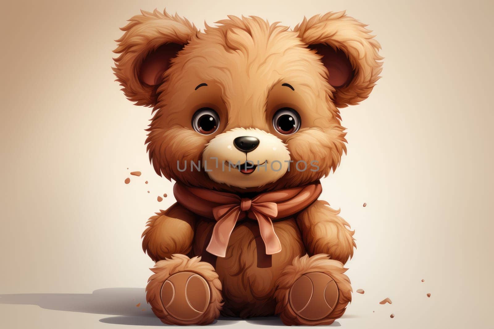 teddy bear isolated on white background. AI Generated by Desperada