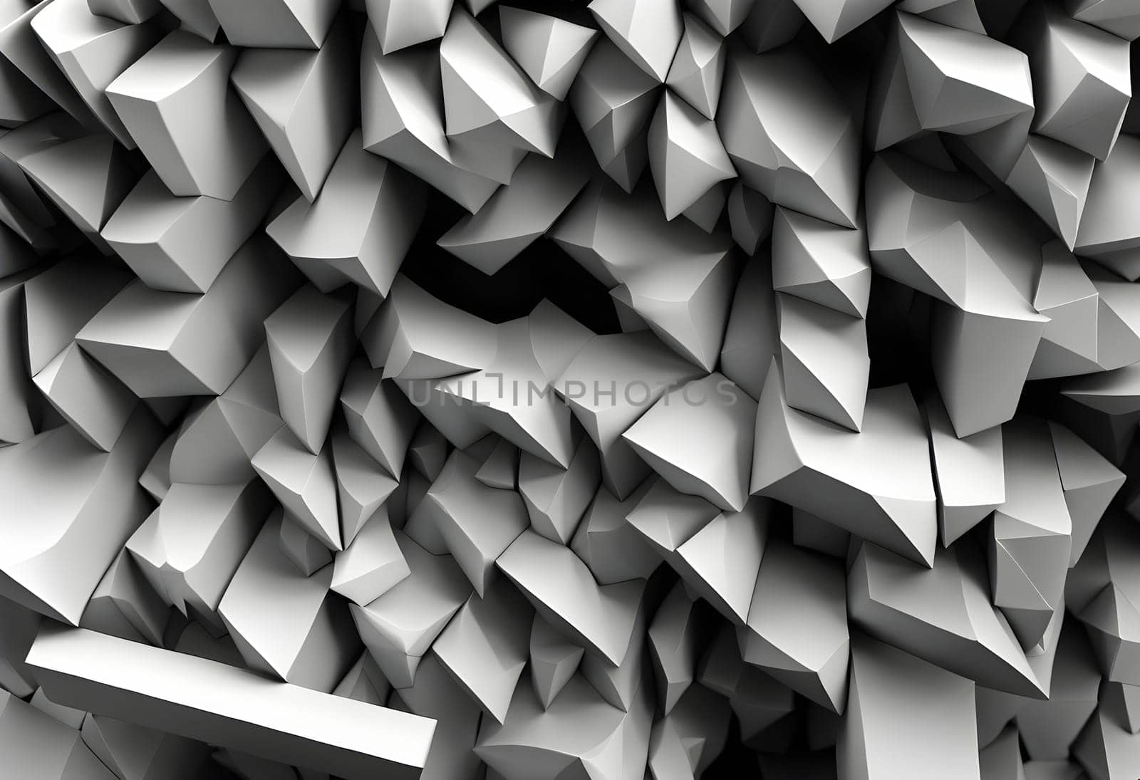 black and white photo of a wall, 3D render of hell background, black background, prisms Generate AI