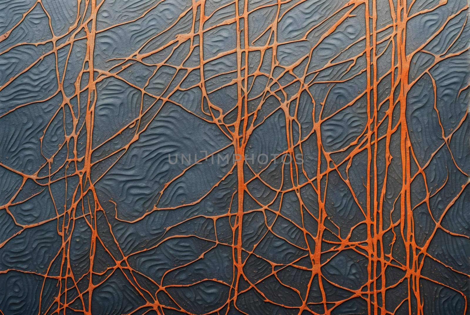 close-up of textured surface with orange lines, ultra-fine close-up photo, woodcut, high detail by rostik924