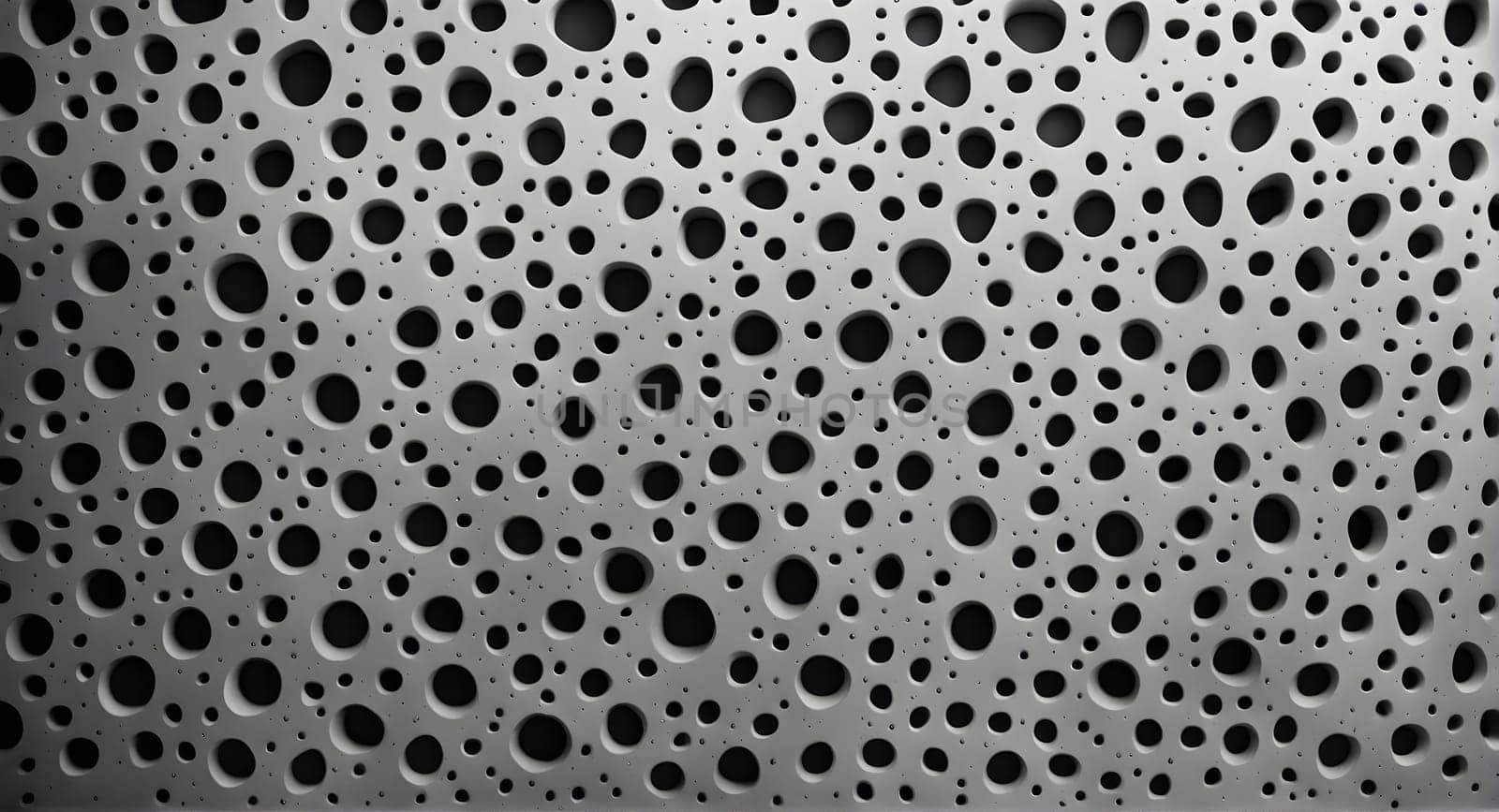closeup of a wall with a pattern of many depressions complex patterns, black and white photo Generate AI