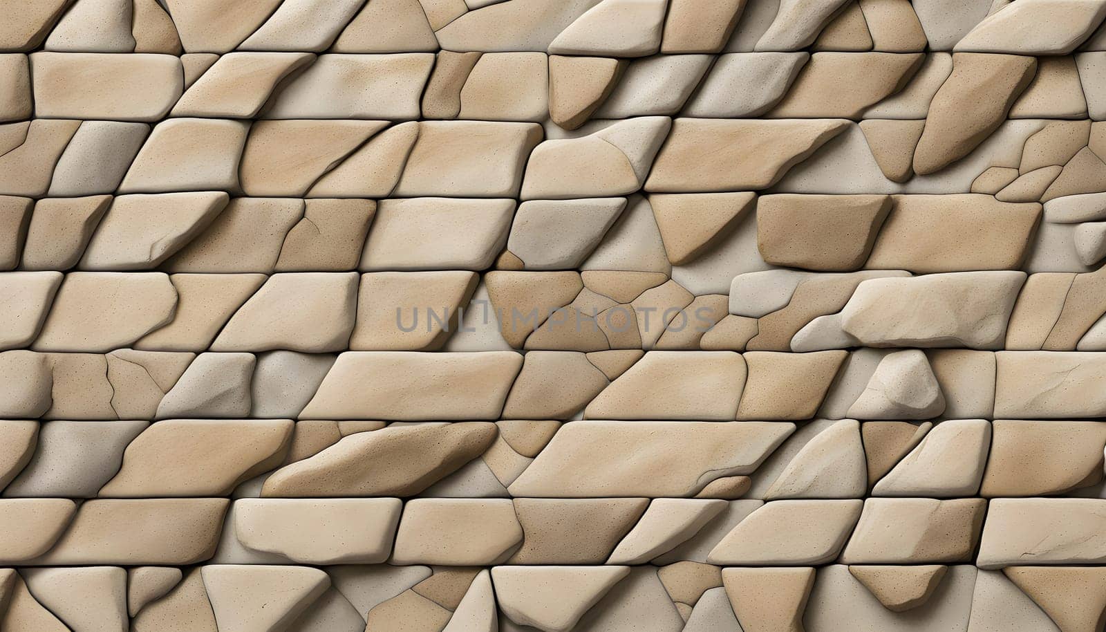 stone floor detail, concrete art, physically based rendering, intricate patterns of beige colored stones with joints by rostik924