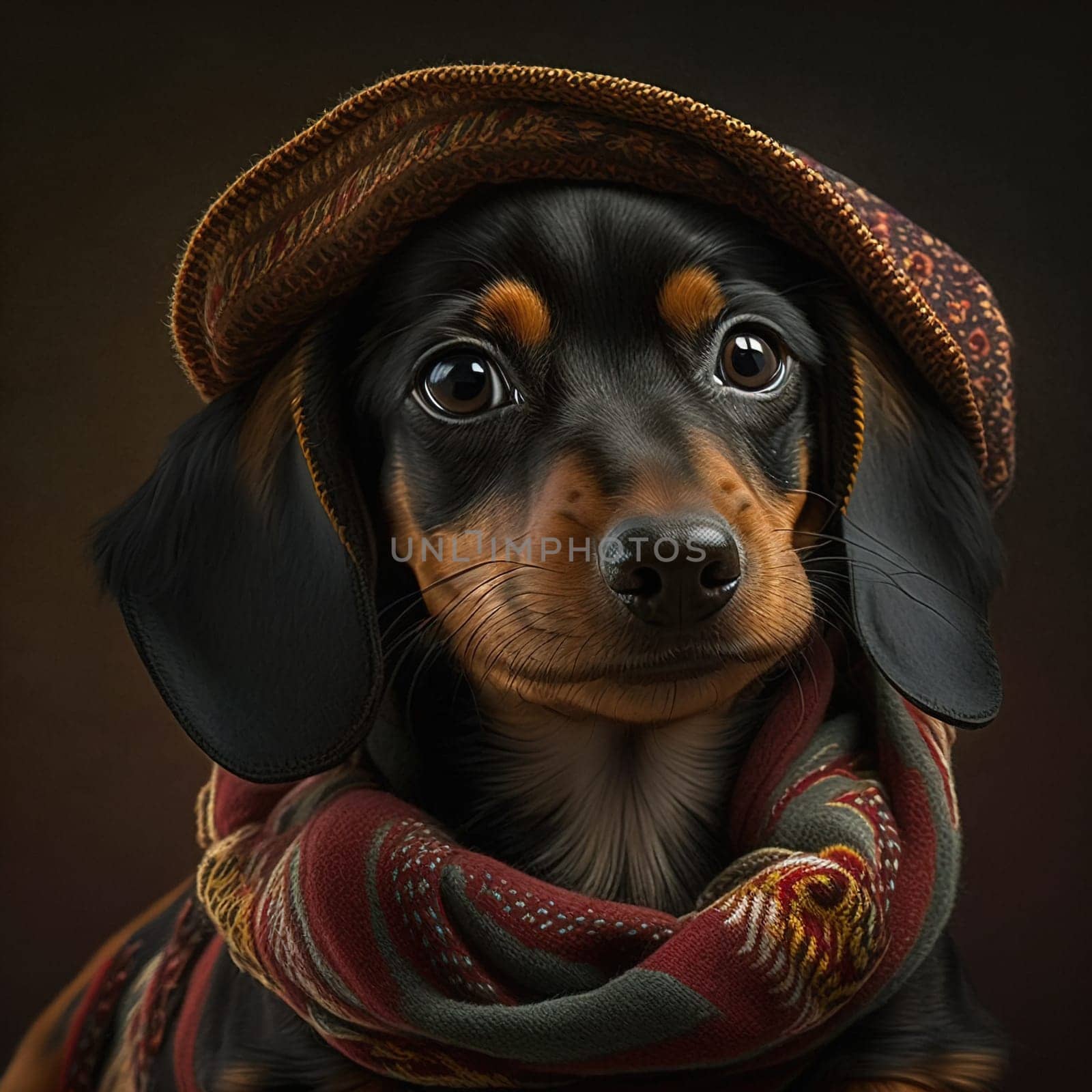 Adorable Dachshund Pup with Journalist Vibes download